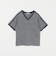 Vネック ラインスリーブ Tシャツ