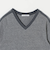 Vネック ラインスリーブ Tシャツ