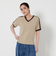 Vネック ラインスリーブ Tシャツ