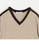 Vネック ラインスリーブ Tシャツ