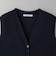 フロントボタン Vネック ニットベスト -ウォッシャブル-