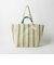 【別注】＜beej＞ストライプ 刺繍 トートバッグ -2WAY-