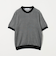 A+ マイクロパターン クルーネック ニット Tシャツ