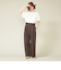 ＜conte＞ヘリンボーン タック ワイドパンツ