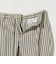＜SOVEREIGN＞ ストライプ 1プリーツ ハーフギャザー イージーパンツ