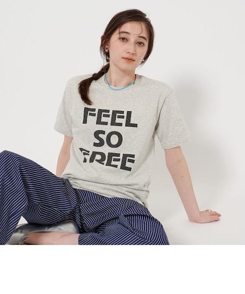 別注】＜MIXTA＞FEEL FREE Tシャツ LT.GRAY｜ユナイテッドアローズ