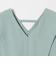 ＜EMMEL REFINES＞EM サイドギャザーステッチ Vネック ブラウス