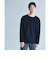 KIVANC ノーカラー 長袖 Tシャツ -ストレッチ-