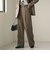 ［size SHORT/TALLあり］ホームスパン ストレート パンツ ストレッチ
