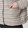 ミックスツイードライク ノーカラー ニット カーディガン