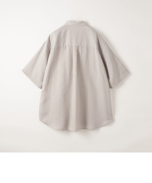 【NATURAL】<Steven Alan> ドレープ コードレーン レギュラーカラー ショートスリーブ シャツ ALINE LOOSE CASUAL Steven Alan＞ ドレープ コードレーン レギュラーカラー ショート