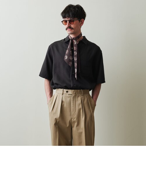 Steven Alan＞ ドレープ コードレーン レギュラーカラー ショート