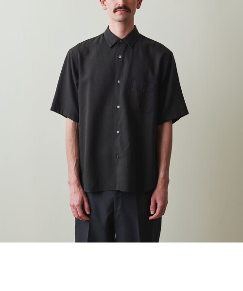 Steven Alan＞ ドレープ コードレーン レギュラーカラー ショート