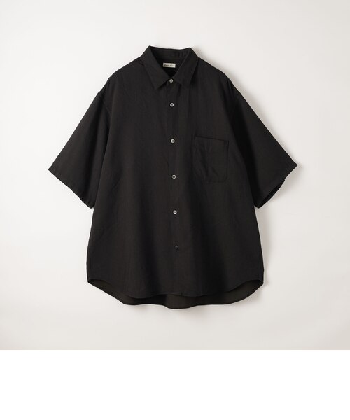 【NATURAL】<Steven Alan> ドレープ コードレーン レギュラーカラー ショートスリーブ シャツ ALINE LOOSE CASUAL Steven Alan＞ ドレープ コードレーン レギュラーカラー ショート