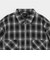 ＜GLR or＞オンブレチェック柄 ハーフジップ 半袖 シャツ