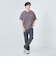 【別注】＜PARKS PROJECT＞GLR オーバーダイ ボーダー パープル Tシャツ