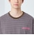 【別注】＜PARKS PROJECT＞GLR オーバーダイ ボーダー パープル Tシャツ