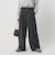 毛ポリエステルブレンド ワイドタックパンツ