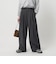 毛ポリエステルブレンド ワイドタックパンツ