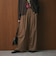 毛ポリエステルブレンド ワイドタックパンツ