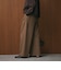 毛ポリエステルブレンド ワイドタックパンツ