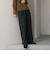 毛ポリエステルブレンド ワイドタックパンツ