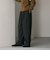 毛ポリエステルブレンド ワイドタックパンツ