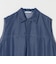 ＜ASTRAET＞スキッパー スリット ノースリーブワンピース