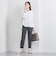 バイカラー パイピング ブラウス