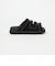 フェイクファー 2ライン スタッズ サンダル