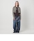 ＜ASTRAET＞ストライプ クロップド レギュラーカラーシャツ