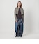 ＜ASTRAET＞ストライプ クロップド レギュラーカラーシャツ