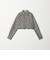 ＜ASTRAET＞ストライプ クロップド レギュラーカラーシャツ
