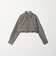 ＜ASTRAET＞ストライプ クロップド レギュラーカラーシャツ