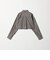 ＜ASTRAET＞ストライプ クロップド レギュラーカラーシャツ