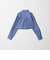 ＜ASTRAET＞ストライプ クロップド レギュラーカラーシャツ