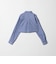 ＜ASTRAET＞ストライプ クロップド レギュラーカラーシャツ