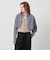 ＜ASTRAET＞ストライプ クロップド レギュラーカラーシャツ