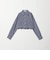 ＜ASTRAET＞ストライプ クロップド レギュラーカラーシャツ
