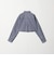＜ASTRAET＞ストライプ クロップド レギュラーカラーシャツ