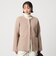 ［size SHORTあり］FOXブレンド セッケツ ノーカラー カーディガン