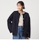 ［size SHORTあり］FOXブレンド セッケツ ノーカラー カーディガン