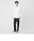 LONG FIBER COTTON クリア Vネック 長袖 Tシャツ