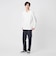 LONG FIBER COTTON クリア Vネック 長袖 Tシャツ