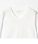 LONG FIBER COTTON クリア Vネック 長袖 Tシャツ