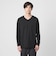LONG FIBER COTTON クリア Vネック 長袖 Tシャツ