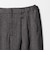 裏起毛ヘリンボーン タックワイドパンツ ウォッシャブル