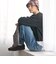 【Wardrobe DAILY MINIMAL】ドロスト ドッキングニットプルオーバー ウォッシャブル