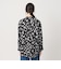 フラワープリント バンドカラーシャツ ウォッシャブル