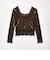 ＜ASTRAET＞ベロア/レース Uネックカットソー